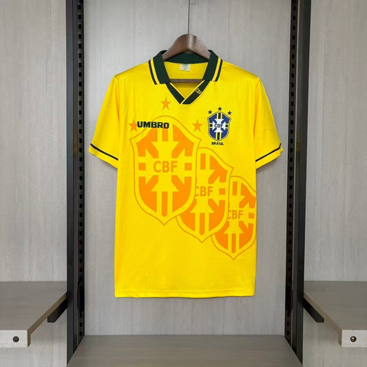 Camisa Retrô da Seleção Brasileira Home 1994 Torcedor