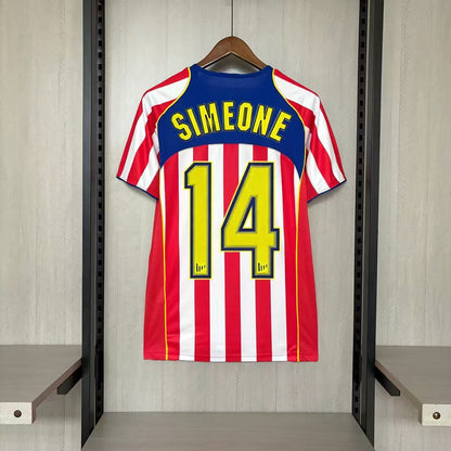 Camisa Retrô do Atlético de Madrid Home 2004 Torcedor