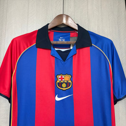 Camisa Retrô do Barcelona Home 2001/02 Torcedor