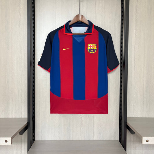Camisa Retrô do Barcelona Home 2003/04 Torcedor