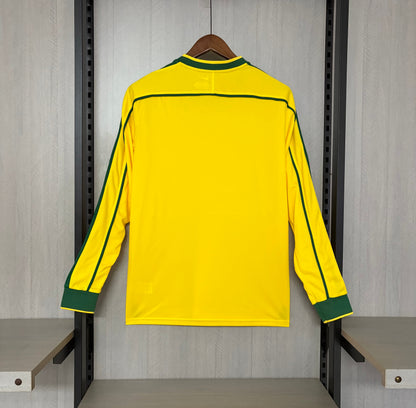 Camisa Retrô Manga Longa da Seleção Brasileira Home 1998 Torcedor