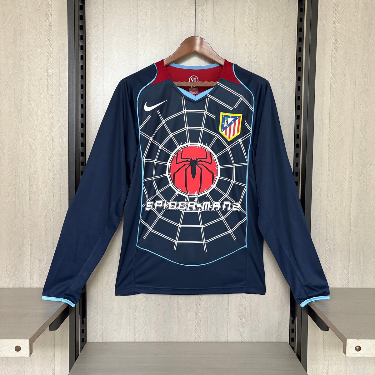 Camisa Retrô Manga Longa do Atlético de Madrid Away 2004 Torcedor