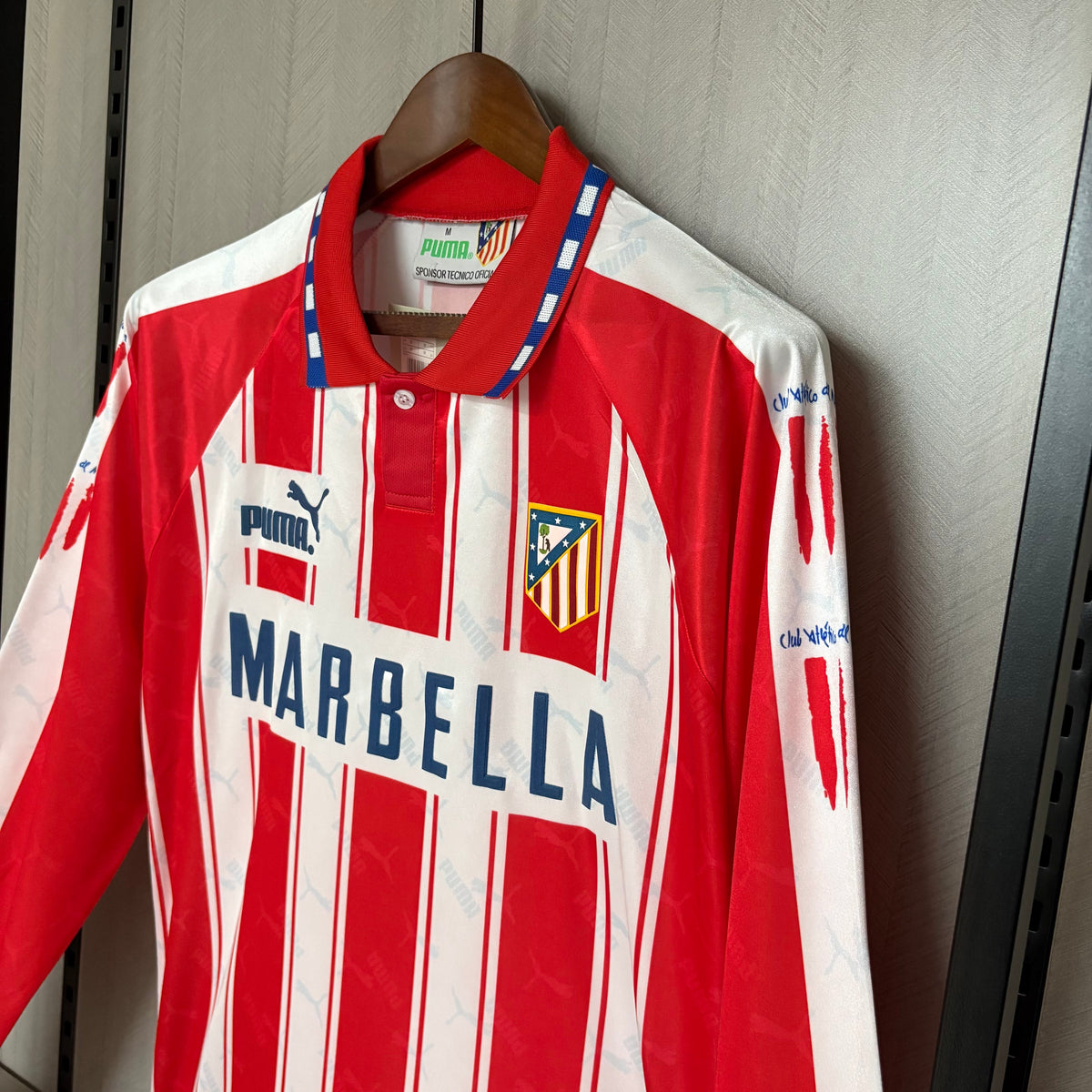 Camisa Retrô Manga Longa do Atlético de Madrid Home 1994/95 Torcedor