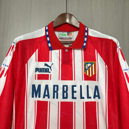 Camisa Retrô Manga Longa do Atlético de Madrid Home 1994/95 Torcedor
