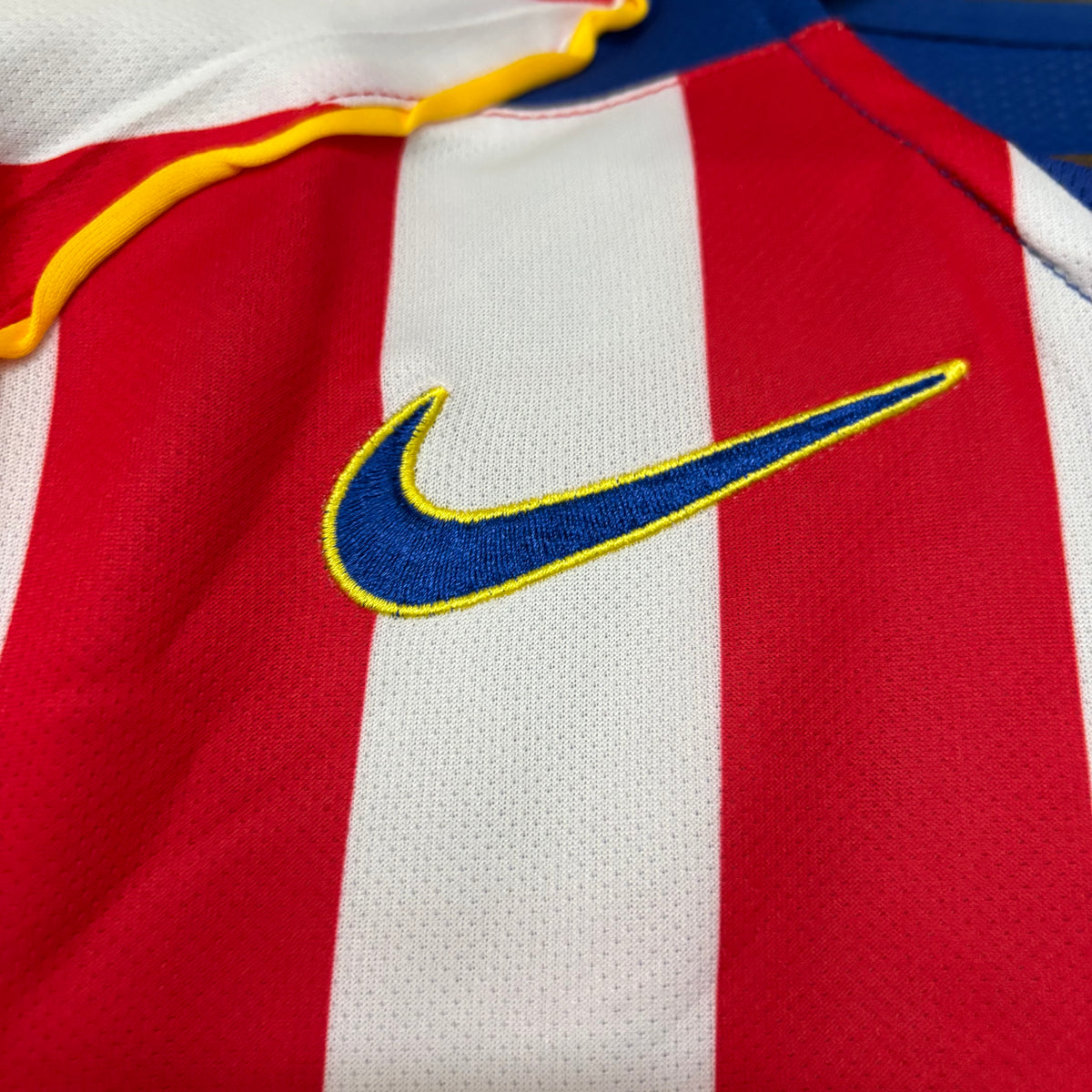 Camisa Retrô Manga Longa do Atlético de Madrid Home 2004/05 Torcedor