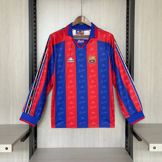 Camisa Retrô Manga Longa do Barcelona Home 1995/97 Torcedor