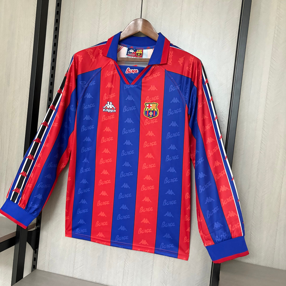 Camisa Retrô Manga Longa do Barcelona Home 1995/97 Torcedor