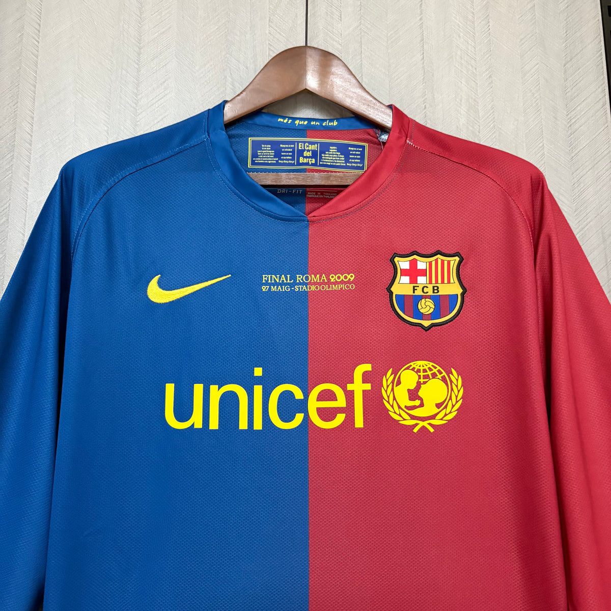 Camisa Retrô Manga Longa do Barcelona Home 2008/09 Torcedor