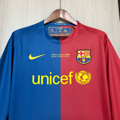 Camisa Retrô Manga Longa do Barcelona Home 2008/09 Torcedor