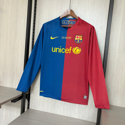 Camisa Retrô Manga Longa do Barcelona Home 2008/09 Torcedor