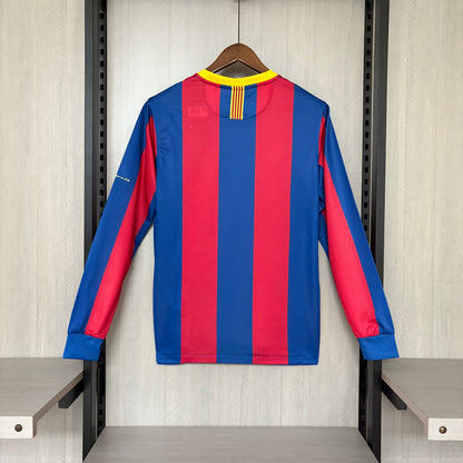 Camisa Retrô Manga Longa do Barcelona Home 2010/11 Torcedor