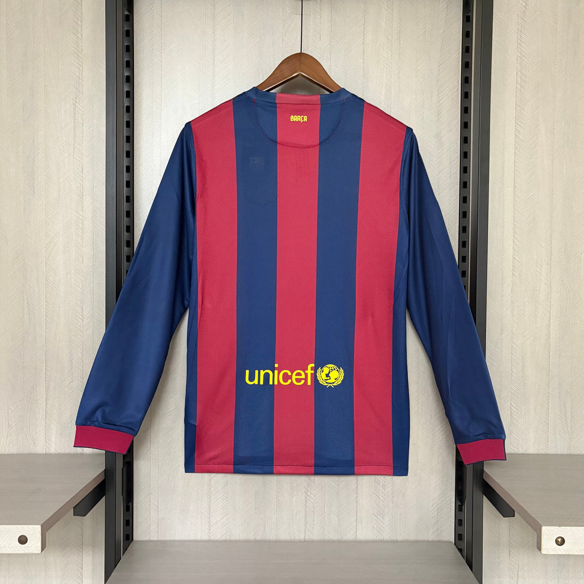 Camisa Retrô Manga Longa do Barcelona Home 2014/15 Torcedor