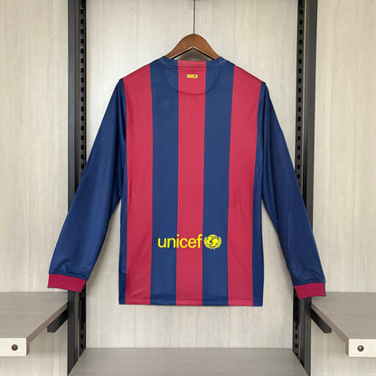Camisa Retrô Manga Longa do Barcelona Home 2014/15 Torcedor