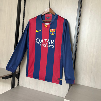 Camisa Retrô Manga Longa do Barcelona Home 2014/15 Torcedor