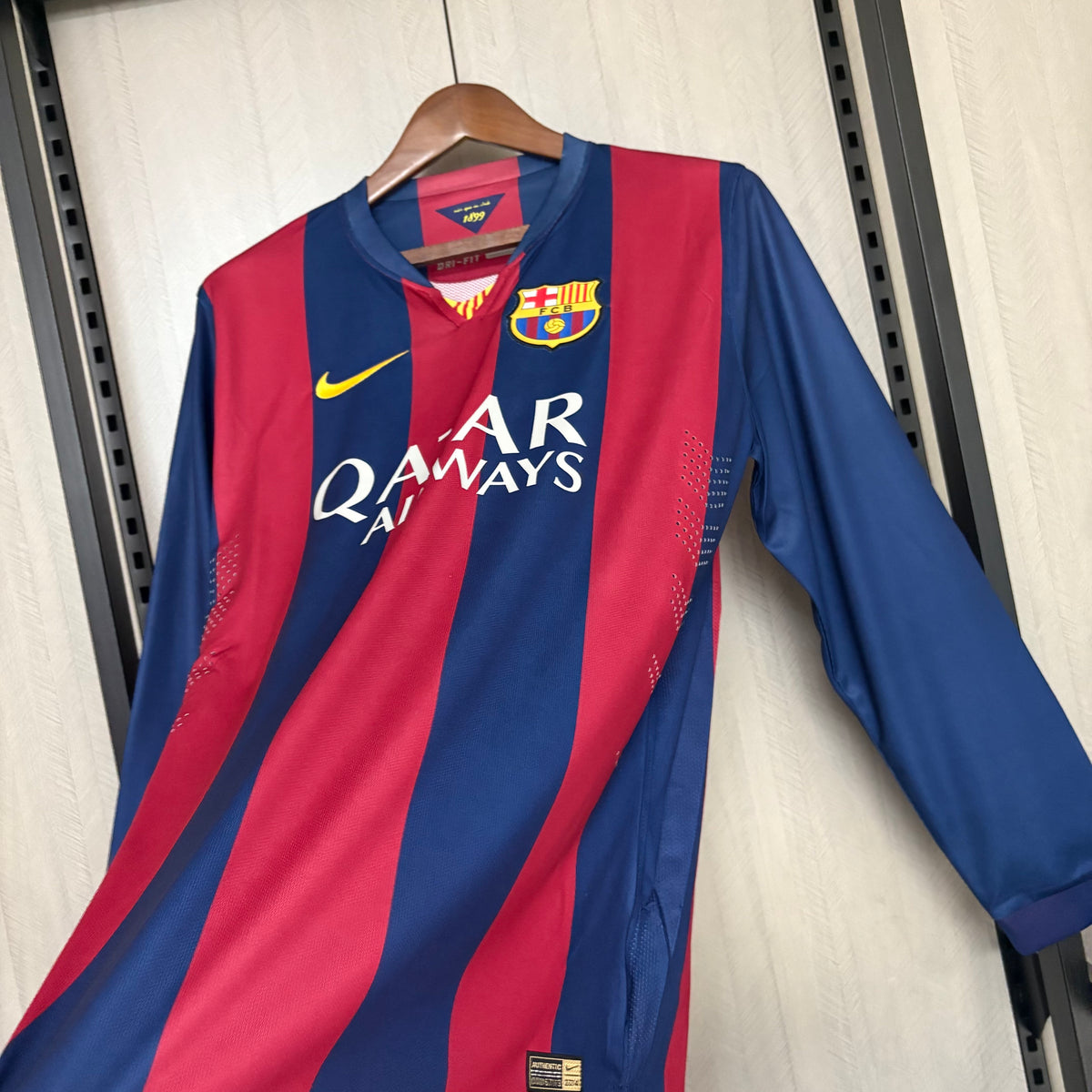 Camisa Retrô Manga Longa do Barcelona Home 2014/15 Torcedor