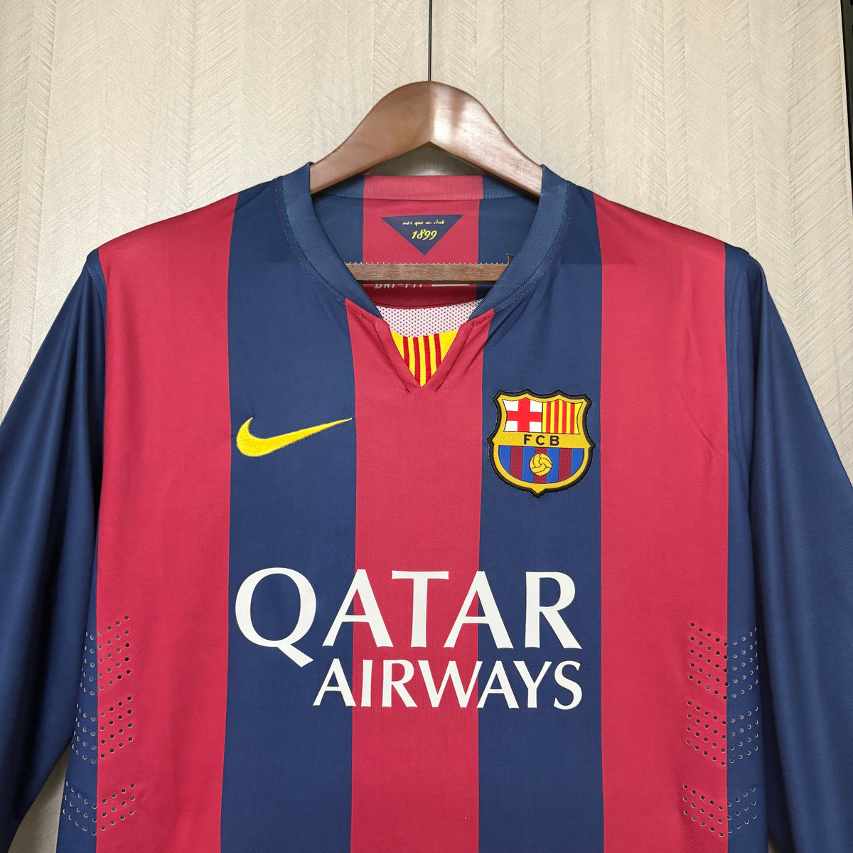 Camisa Retrô Manga Longa do Barcelona Home 2014/15 Torcedor