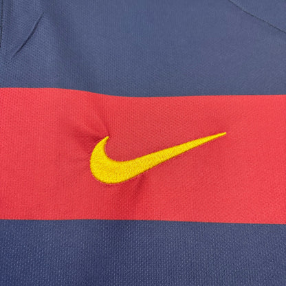 Camisa Retrô Manga Longa do Barcelona Home 2015/16 Torcedor
