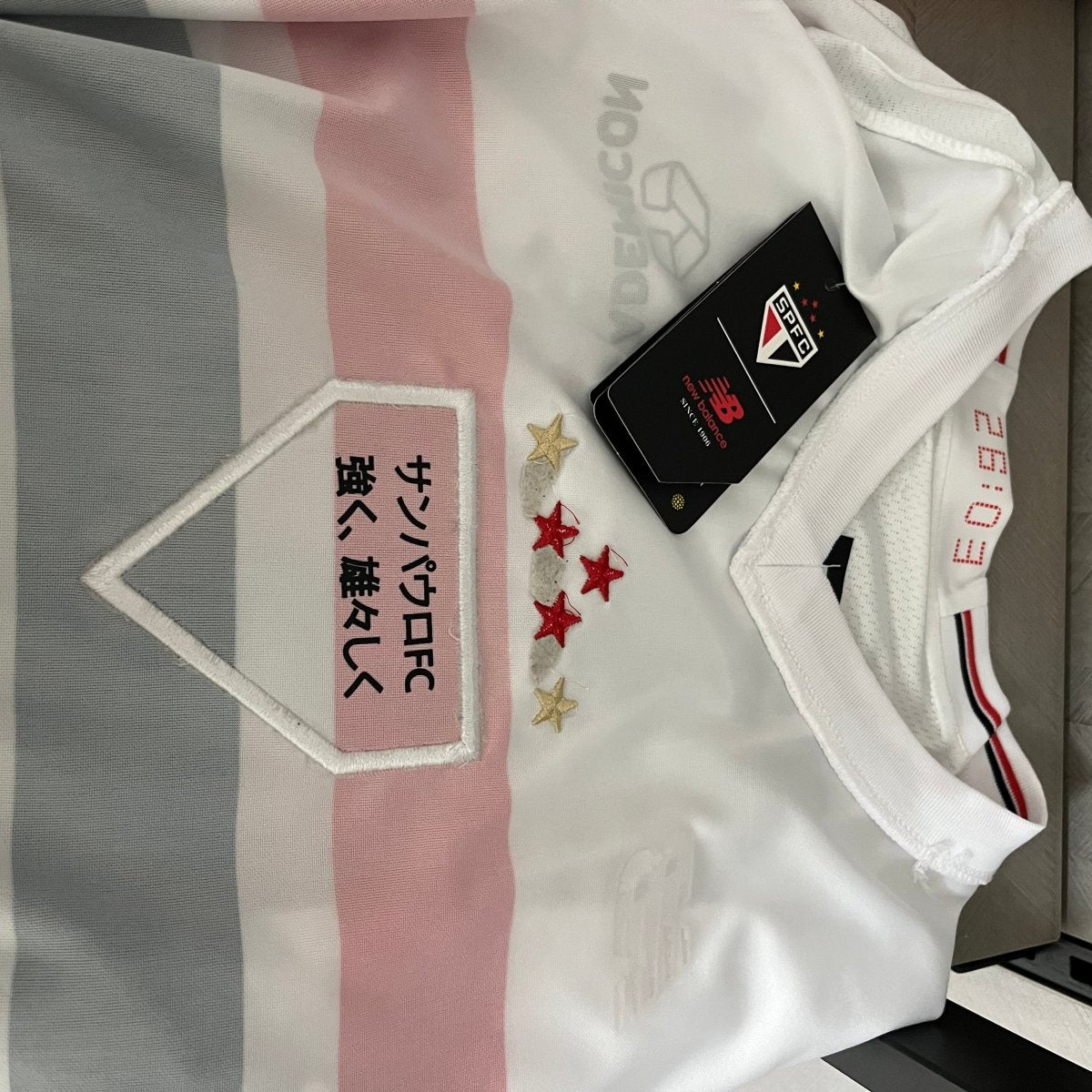 Camisa São Paulo 25/26 Casa New Balance Masculina - Branco+Vermelho - DA Sports Oficial