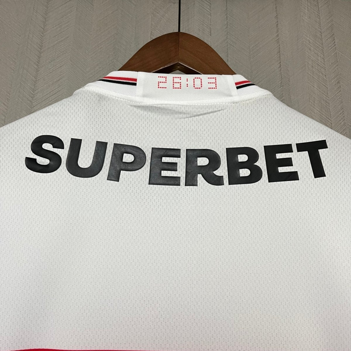 Camisa São Paulo 25/26 Casa New Balance Masculina - Branco+Vermelho - DA Sports Oficial