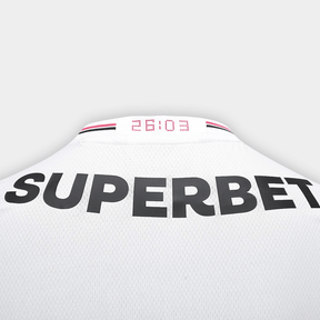 Camisa São Paulo 25/26 Casa New Balance Masculina - Branco+Vermelho - Jogador - DA Sports Oficial