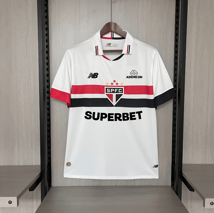 Camisa São Paulo I 24/25 New balance - Branco (Com todos patrocinadores) - DA Sports Oficial