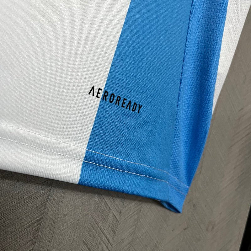 Camisa Seleção Argentina Home 2024/25 + Patch Campeão - Branca e Azul - DA Sports Oficial