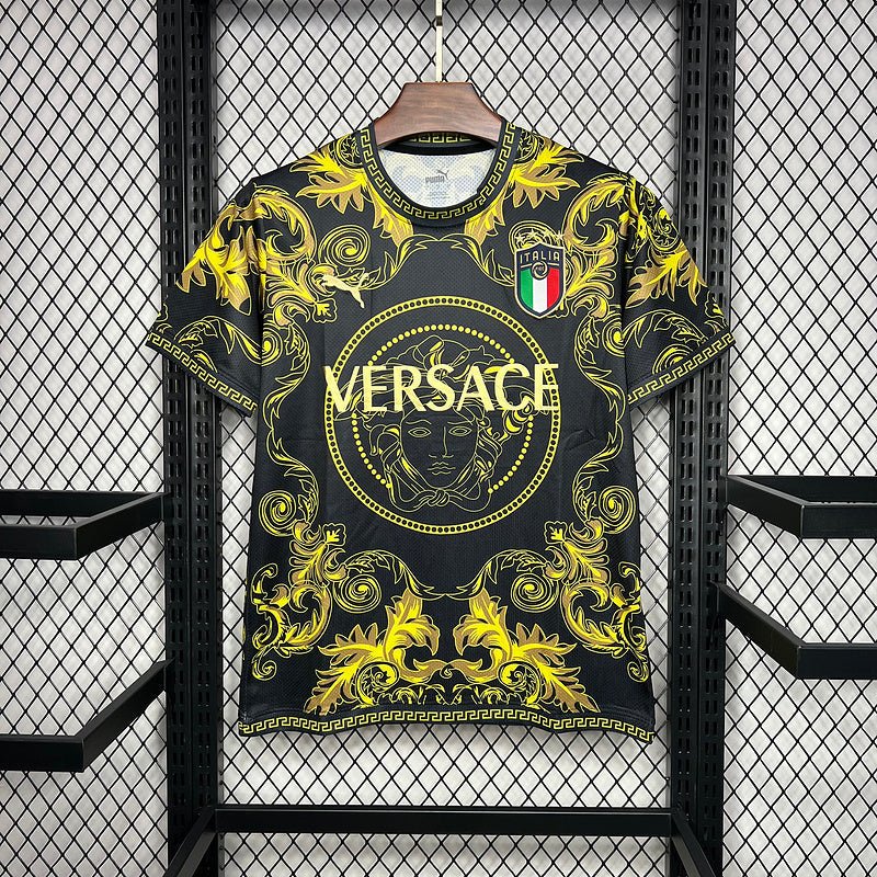 VERSACE PUMA シャツ Lサイズ ITALIA Camisa Seleção Itália x Versace - Puma - Preto e Dourado – DA