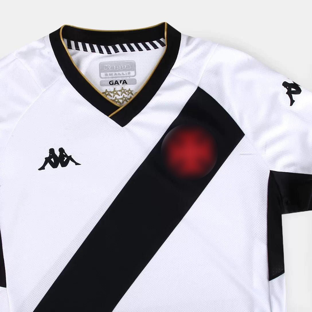 Camisa Vasco Feminino I 23/24 Kappa - Branca com Listra Preta - DA Sports Oficial