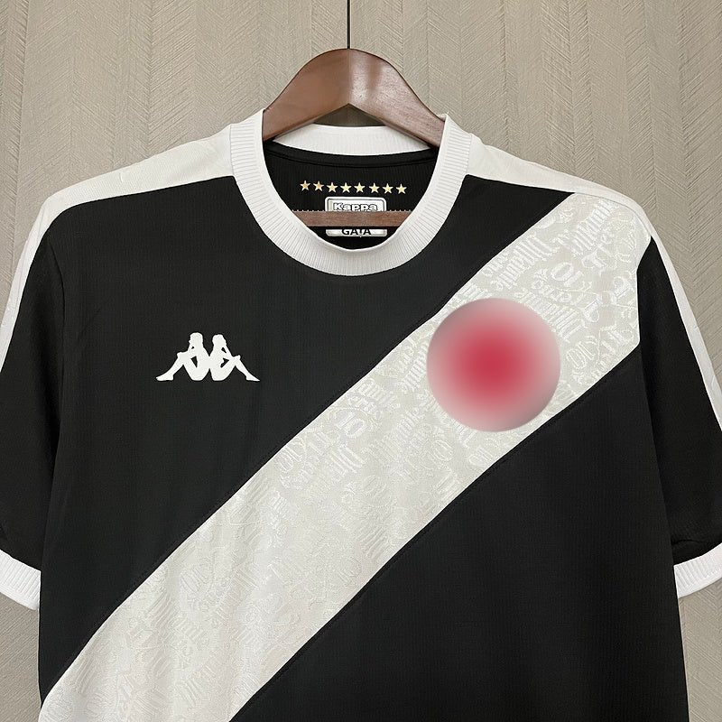 Camisa Vasco I 24/25 Kappa Masculina - Preto+Branco - DA Sports Oficial