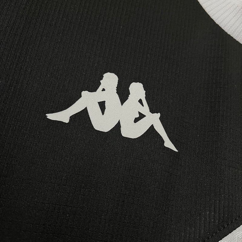 Camisa Vasco I 24/25 Kappa - Preto+Branco - (Feminina) - DA Sports Oficial