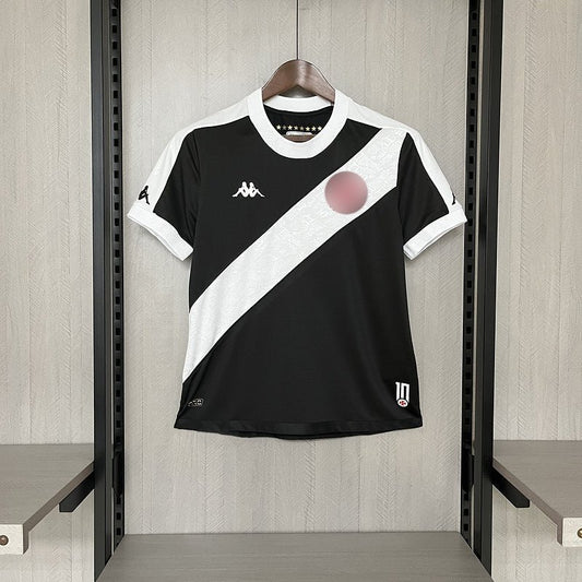 Camisa Vasco I 24/25 Kappa - Preto+Branco - (Feminina) - DA Sports Oficial