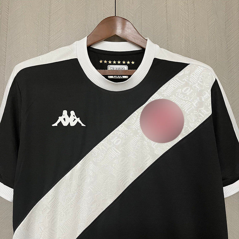 Camisa Vasco I 24/25 Kappa - Preto+Branco - (Feminina) - DA Sports Oficial