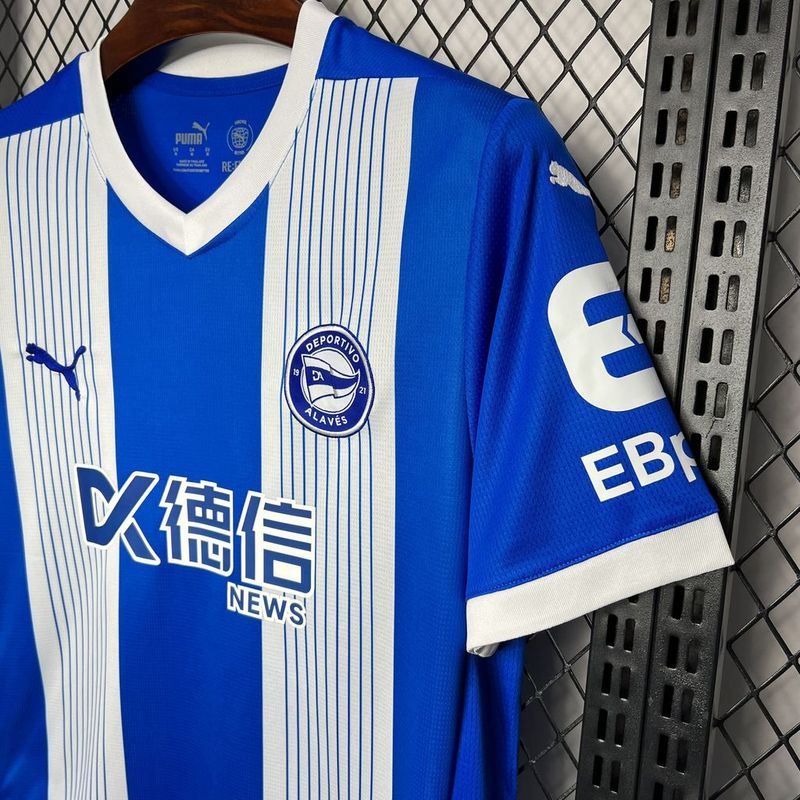 Camisa do Alavés I 24/25 Branca e azul