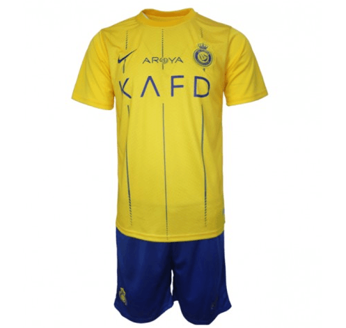 Conjunto Infantil Al - Nassr Home 23/24 - Amarelo - DA Sports Oficial