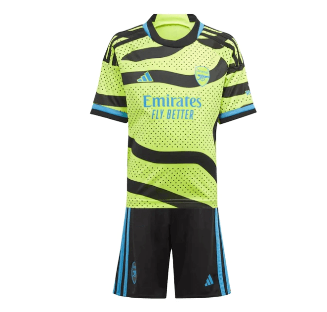 Conjunto Infantil Arsenal Away 23/24 - Verde - DA Sports Oficial