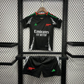 Conjunto Infantil Arsenal Away 24/25 - Preta - DA Sports Oficial