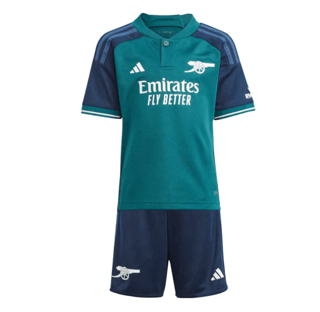 Conjunto Infantil Arsenal Third 23/24 - Verde - DA Sports Oficial
