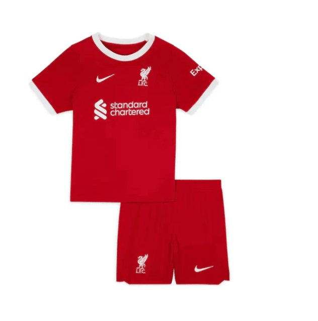 Conjunto Infantil Liverpool Home 23/24 - Vermelho - DA Sports Oficial