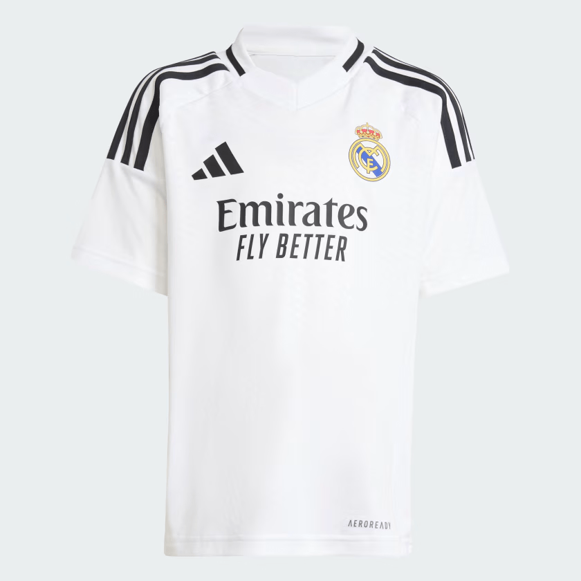Conjunto Infantil Real Madrid Home 24/25 - Branco - DA Sports Oficial