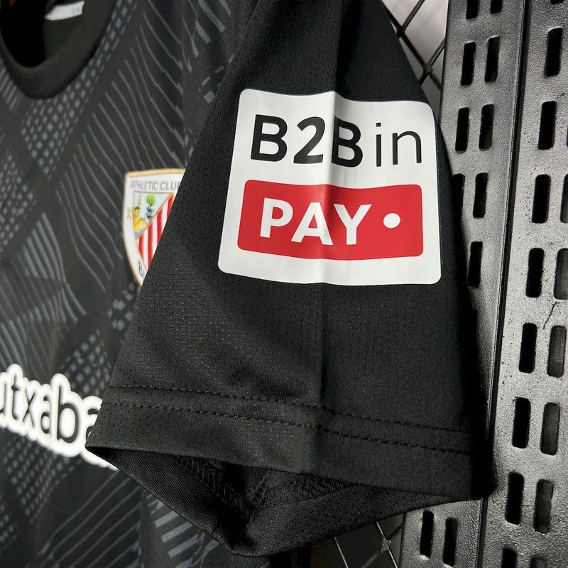Camisa Athletic Bilbao Goleiro 24/25 s/n° Torcedor Masculino - Preto