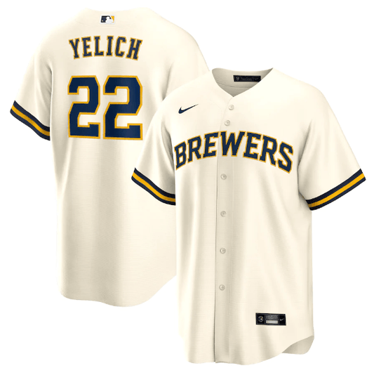 Camisa MLB Milwaukee Brewers Creme Torcedor