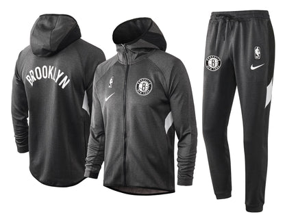 Conjunto Nike NBA Therma Flex Brooklyn Nets Preto Treino