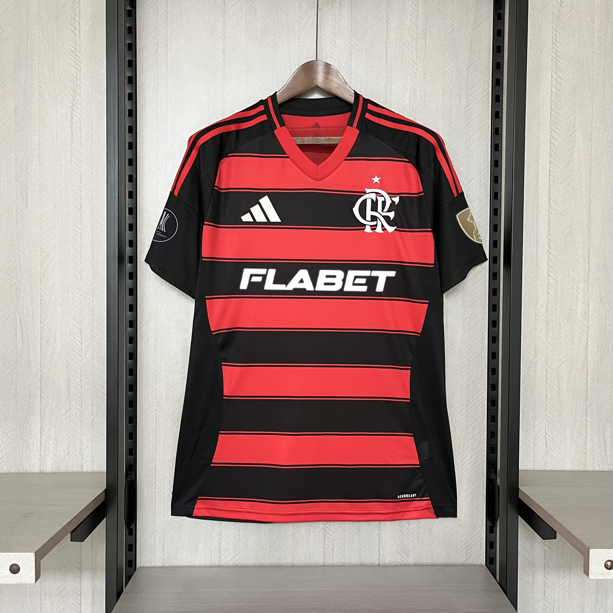Camisa Flamengo I 2025 C/Patrocinio  Masculina - Vermelho+Preto