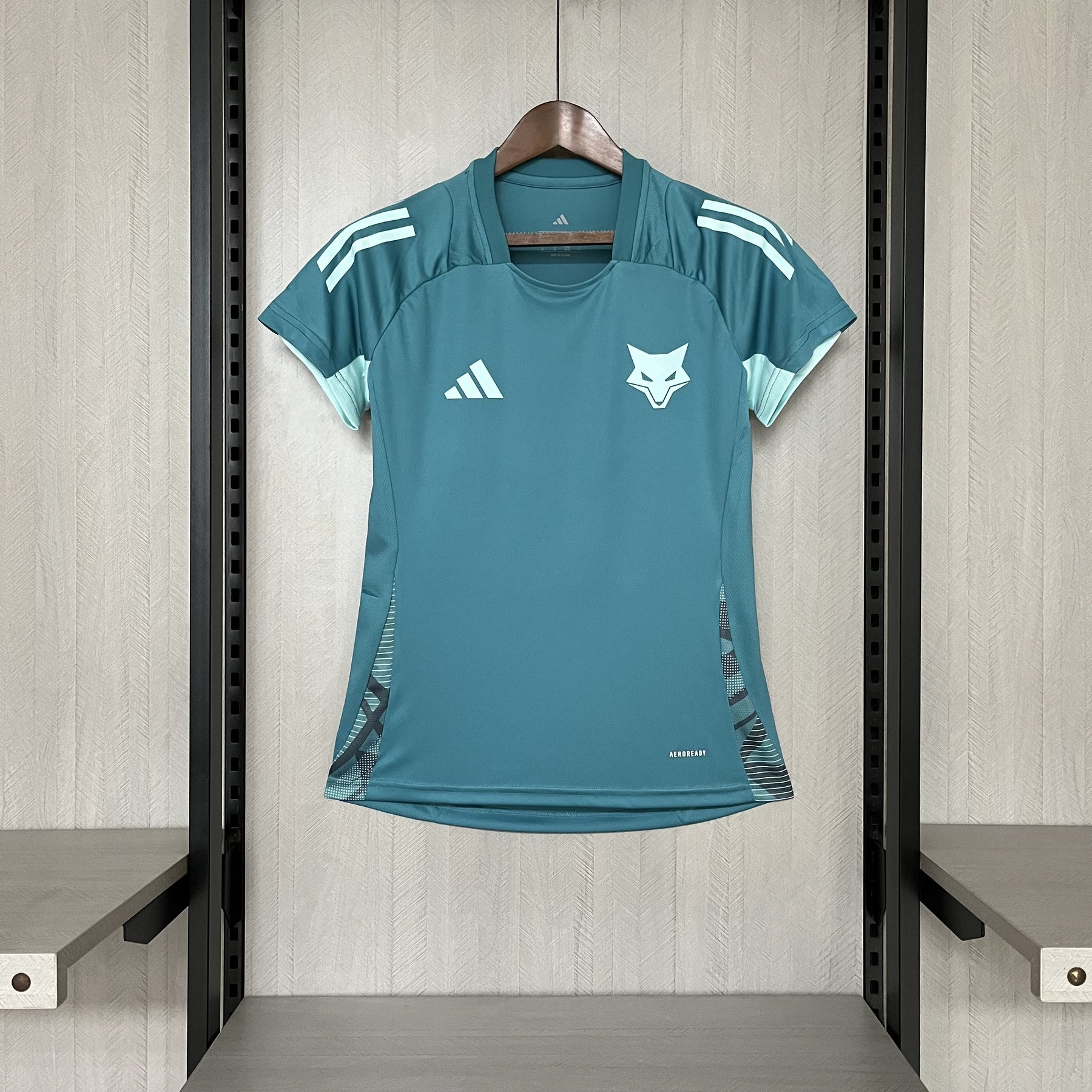 Camisa Cruzeiro 25/26 Treino Adidas Feminina - Azul Turquesa+Branco