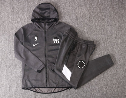 Conjunto Nike NBA Therma Flex Philadelphia 76ers Preto Treino
