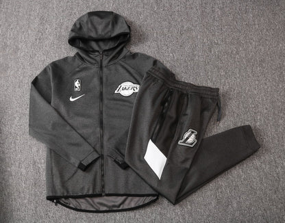 Conjunto Nike NBA Therma Flex Los Angeles Lakers Preto Treino