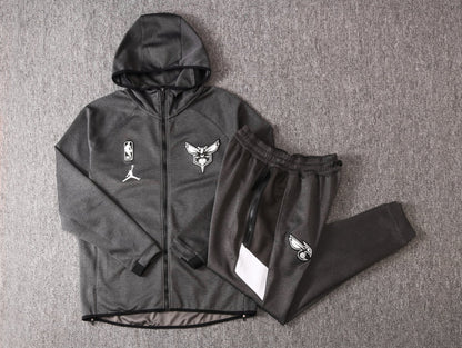 Conjunto Nike NBA Therma Flex Charlotte Hornets Preto Treino