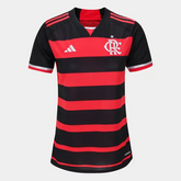 Camisa Flamengo I 24/25 - Vermelho+Preto - (Feminina)