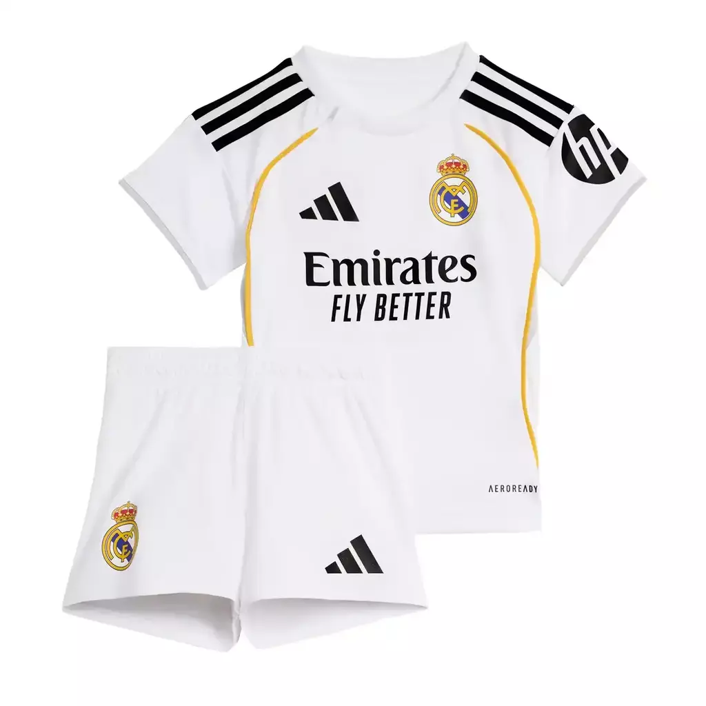[PRONTA ENTREGA] Conjunto infantil Real Madrid Home 2025