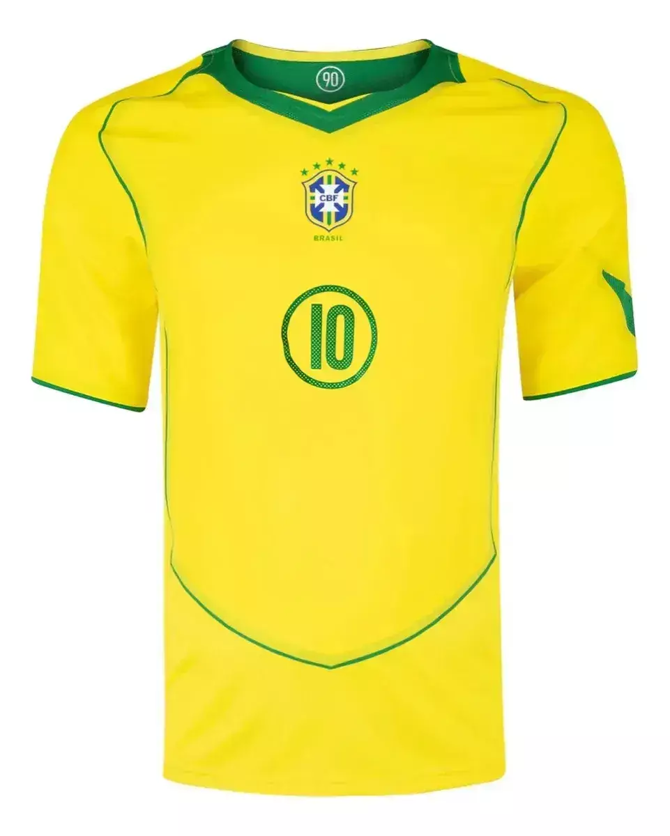 PRONTA ENTREGA] Camisa Brasil /total 90 - 2004 Retrô 10 Ronaldinho
